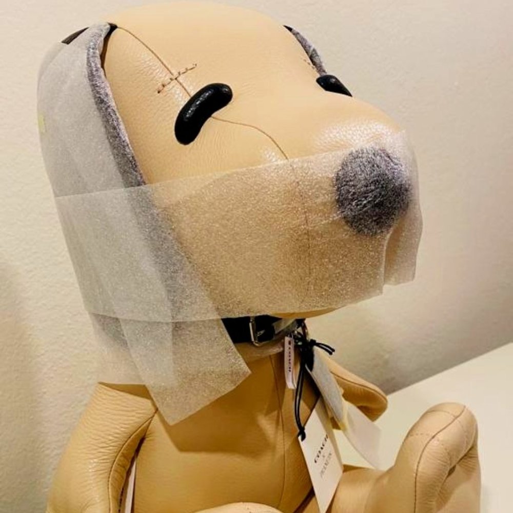 Coach X Peanuts Snoopy Collectible Signature Canvas Doll White